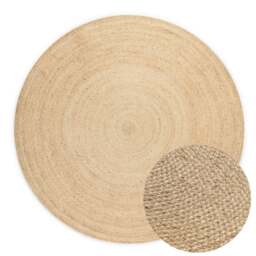 Rackhams Braided Jute Rug Round Rangpur Natural Cream - Ø 140 cm - thumbnail 3