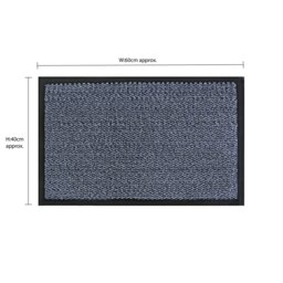 Rackhams Heavy Duty Commodore Backed Barrier Door Floor Mat, Blue, 40x60cm - thumbnail 6