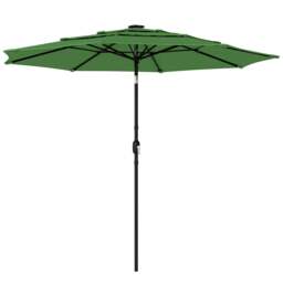 Rackhams Garden Parasol, Outdoor Umbrella with Tilt Function - Garden Parasol - Green - 300W x 300D x 240H cm - thumbnail 2
