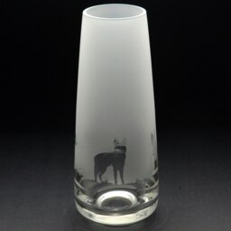 Rackhams German Shepherd Dog Glass Bud Vase - Hand Etched/Engraved Gift - thumbnail 2