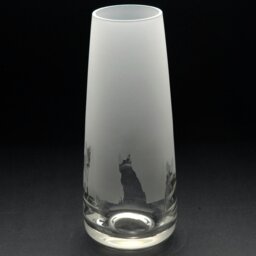 Rackhams German Shepherd Dog Glass Bud Vase - Hand Etched/Engraved Gift - thumbnail 3