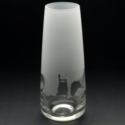 Rackhams Border Collie Dog Glass Bud Vase - Hand Etched/Engraved Gift - thumbnail 3