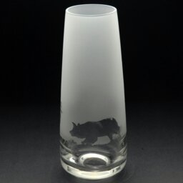Rackhams Border Collie Dog Glass Bud Vase - Hand Etched/Engraved Gift - thumbnail 1
