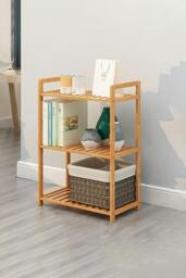 Rackhams 3 Tier Wood Audriel Bookcase - Brown