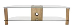 Rackhams Century TV-Stand Light Oak/Glass ADCE1500-LO - Brown - thumbnail 1