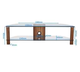 Rackhams Century TV-Stand Light Oak/Glass ADCE1500-LO - Brown - thumbnail 3