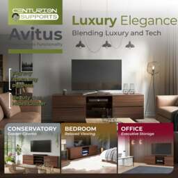 "Rackhams AVITUS Walnut with 4-Walnut Drawers for 32""-65"" LED/OLED/LCD TV Cabinet - FULLY ASSEMBLED" - thumbnail 3