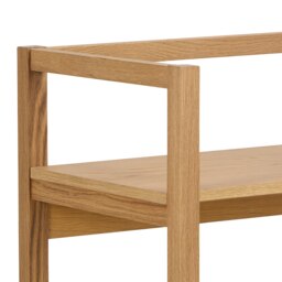 Rackhams Ludza Rectangular Bookcase With 3 Shelves in Oak - Brown - Wood - 1 - thumbnail 6