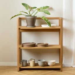 Rackhams Ludza Rectangular Bookcase With 3 Shelves in Oak - Brown - Wood - 1 - thumbnail 4