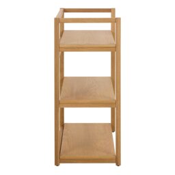 Rackhams Ludza Rectangular Bookcase With 3 Shelves in Oak - Brown - Wood - 1 - thumbnail 3