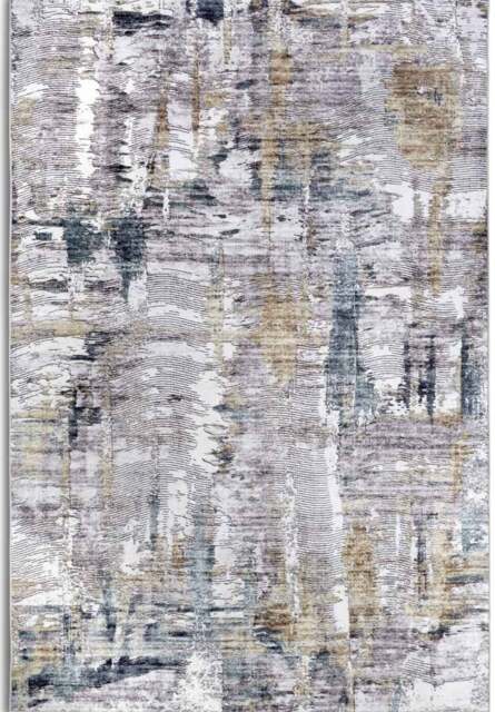 Rackhams Shortpile Rug Saphire Gold – Abstract Modern - 120X170 cm - image 1