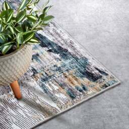 Rackhams Shortpile Rug Saphire Gold – Abstract Modern - 120X170 cm - thumbnail 5