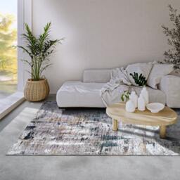 Rackhams Shortpile Rug Saphire Gold – Abstract Modern - 120X170 cm - thumbnail 6