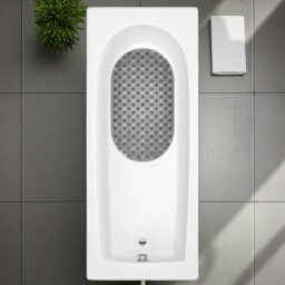 Rackhams Cleo Grey Anti Slip Bath Mat 69cm x 39cm - thumbnail 1