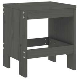 Rackhams Garden Stools 2 pcs Grey 40x36x45 cm Solid Wood Pine - thumbnail 6