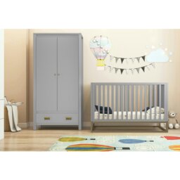 Rackhams Haven Wardrobe with 1 Drawer 2 Doors Dove Grey - Grey - thumbnail 3