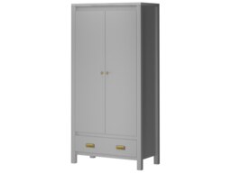 Rackhams Haven Wardrobe with 1 Drawer 2 Doors Dove Grey - Grey - thumbnail 1