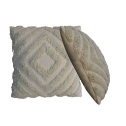 Rackhams Sage Green Diamond Cushion Set of 2 - thumbnail 2