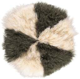 Rackhams Curly Cake Cushion - 45 cm - 62 cm - 38 cm - Arctic Sunrise/Hedge Green - D62 cm