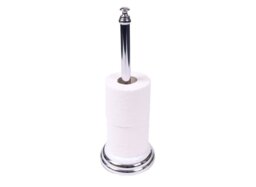 Rackhams Opera White/Chrome Freestanding Spare Toilet Roll Holder - thumbnail 5