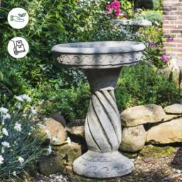 Rackhams Detailed Windsor Design Stone Birdbath - thumbnail 2
