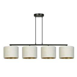 Rackhams HILDE Pendant lamp 4 x E27 Black with White Shade