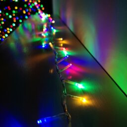 Rackhams 1000 LED 25m Indoor Outdoor Christmas Multi Function Mains Operated String Lights with Timer in Multicoloured