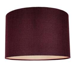 Rackhams Contemporary and Sleek Purple Plain Linen Fabric Drum Lamp Shade 60w Maximum - thumbnail 3