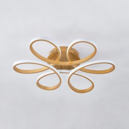 Rackhams Golden Frame Modern Cool White LED Chandelier Ceiling Light - Dimmable - 74 cm - thumbnail 6