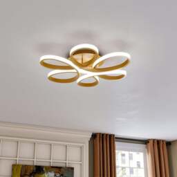 Rackhams Golden Frame Modern Cool White LED Chandelier Ceiling Light - Dimmable - 74 cm - thumbnail 4