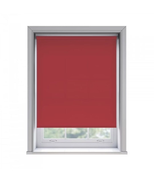Rackhams No Drill Red Thermal Blackout Roller Blind (170cm Drop) - 155cm - image 1
