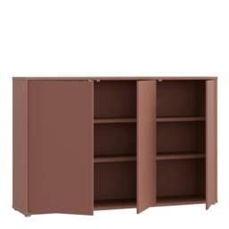 Rackhams Alice Springs 3 Door Sideboard with Push-to-Open Doors in Terracotta - W 154.2 X  H 99.1 X  D 34.9cm - Terracotta - 1 - thumbnail 5