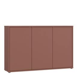 Rackhams Alice Springs 3 Door Sideboard with Push-to-Open Doors in Terracotta - W 154.2 X  H 99.1 X  D 34.9cm - Terracotta - 1 - thumbnail 2
