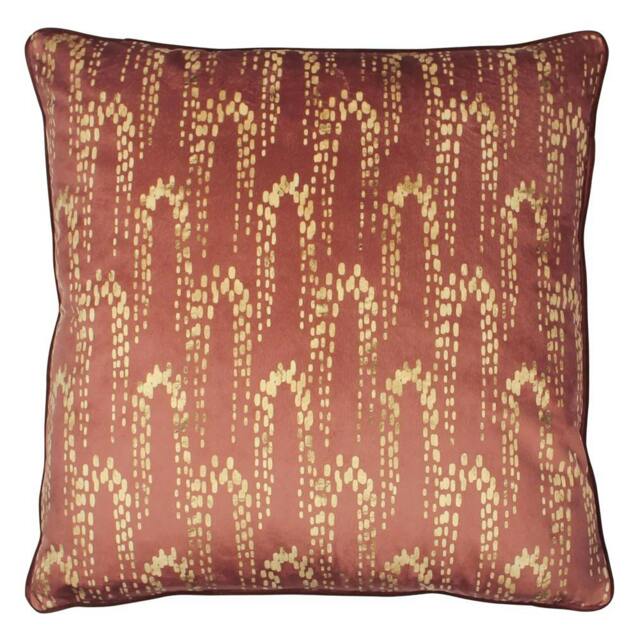 Rackhams Wisteria Velvet Square Cushion Cover - Sienna - One Size - Sienna - 100% Polyester - image 1
