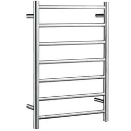 Rackhams Polished Stainless Steel Electric Heated Towel Warmer (W)500mm x (H)689mm Wall Mounted Kitchen Bathroom Robe Clothes Hanger - thumbnail 1