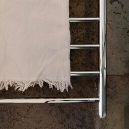 Rackhams Polished Stainless Steel Electric Heated Towel Warmer (W)500mm x (H)689mm Wall Mounted Kitchen Bathroom Robe Clothes Hanger - thumbnail 2