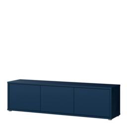 Rackhams Alice Springs Wide TV Cabinet with 3 Doors Push-to-Open in Night Blue - W 154.2 X  H 41.5 X  D 34.9cm - 1 - Manufactured Wood - thumbnail 4