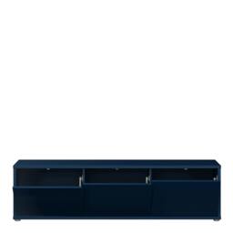 Rackhams Alice Springs Wide TV Cabinet with 3 Doors Push-to-Open in Night Blue - W 154.2 X  H 41.5 X  D 34.9cm - 1 - Manufactured Wood - thumbnail 6