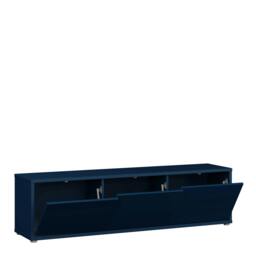 Rackhams Alice Springs Wide TV Cabinet with 3 Doors Push-to-Open in Night Blue - W 154.2 X  H 41.5 X  D 34.9cm - 1 - Manufactured Wood - thumbnail 5