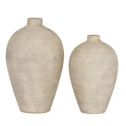 Rackhams Morrow Tall Vase - Cream - 35cm x 21cm x 21cm - Cream - 100% Mixed - thumbnail 4