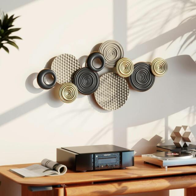 Rackhams Metal Wall Art, Large 3D Wall Sculpture for Living Room Dining Room - image 1