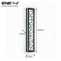 Rackhams 60cm Geometric Outdoor LED Wall Light – 30W CCT Tunable & Dimmable – IP65 - thumbnail 3