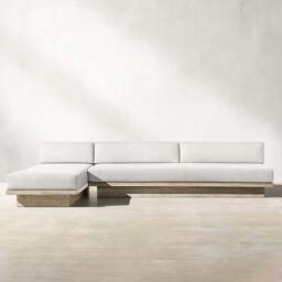 Rackhams Scott Rattan Outdoor Sofa Set, Wood Base Sofa - Single Day Bed 75*200*56cm - thumbnail 3