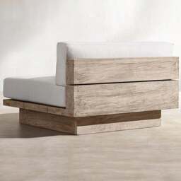 Rackhams Scott Rattan Outdoor Sofa Set, Wood Base Sofa - Single Day Bed 75*200*56cm - thumbnail 5