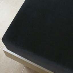 Rackhams Jersey Fitted Sheet Black 90x200 cm Cotton - thumbnail 4