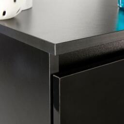 Rackhams Modern TV Stand Cabinet Black 140cm Matt Gloss Suitable for 42-65 Inch TV's - Black - 40cm - 35cm - thumbnail 6