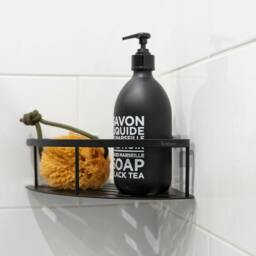 Rackhams Matt Black Corner Shower Basket - thumbnail 3