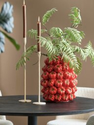 Rackhams Ceramic Tomato Vase - Large Red Fruit Design with 3D Detail - thumbnail 4