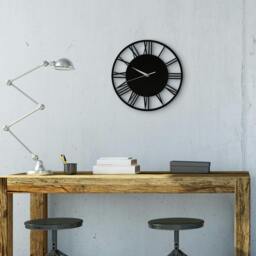 Rackhams WC2134 - Acrylic Gloss Roman Wall Clock Black - 30 cm / 11.8 in - thumbnail 3