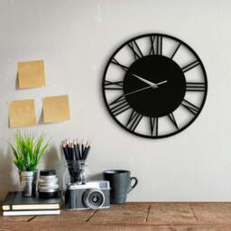 Rackhams WC2134 - Acrylic Gloss Roman Wall Clock Black - 30 cm / 11.8 in